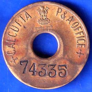TOKEN 74335 CALCUTTA P&A OFFICE TOKEN ANH2367
