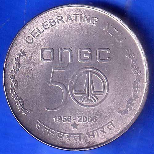 republic india 1956 2006 ONGC 50 celebrating india 5 rupee coin ANH2469