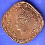 british india 1944 two annas george vi SK381