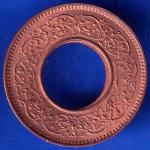 British India 1944 Lahore Mint George VI King 1 Pice Copper Coin ANH521