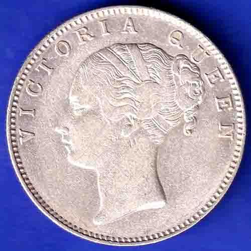 EAST INDIA COMPANY 1840 DIVIDED LEGEND VICTORIA QUEEN ONE RUPEE SILVER COIN HSK141
