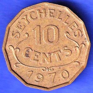 Seychelles 25 Cents - Elizabeth II 1970 Coin HSK526