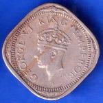British India 1940 George VI King 2 Anna Coin ANH2176