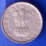 Government of India 1954 half Rupee CALCUTTA MINT Coin ANH3069