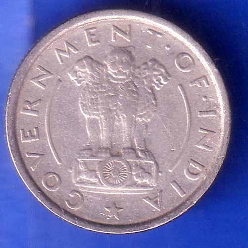 Government of India 1954 half Rupee CALCUTTA MINT Coin ANH3069