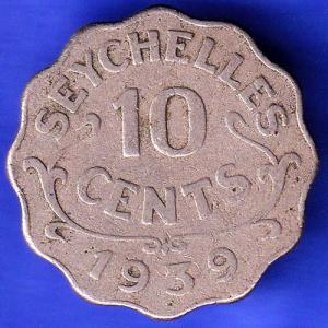 Seychelles 1939 10 Cents HSK532