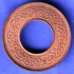 British India 1944 Lahor mint One Pice copper coin SK196