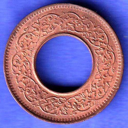 British India 1944 Lahor mint One Pice copper coin SK196