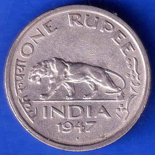British India 1947 George vi king one rupee BOMBAY MINT coin ANH2520