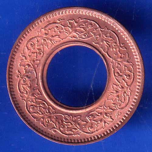 British India 1944 George VI King LAHORE MINT 1 Pice Copper Coin ANH2974
