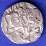 Hindushahia, kabul n gandhara silver drachma horseman n bill type coin SK3