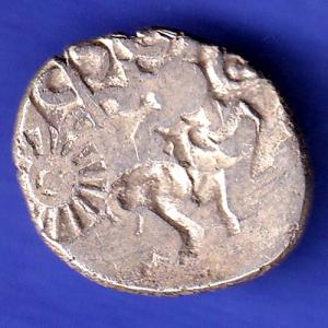 ANCIENT INDIA MAURYAN PERIOD MAGADH DYNASTY SILVER PUNCHMARK SK53