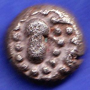 ANCIENT INDIA GADHAYA DYNASTY KING PORTRAIT COIN SK602