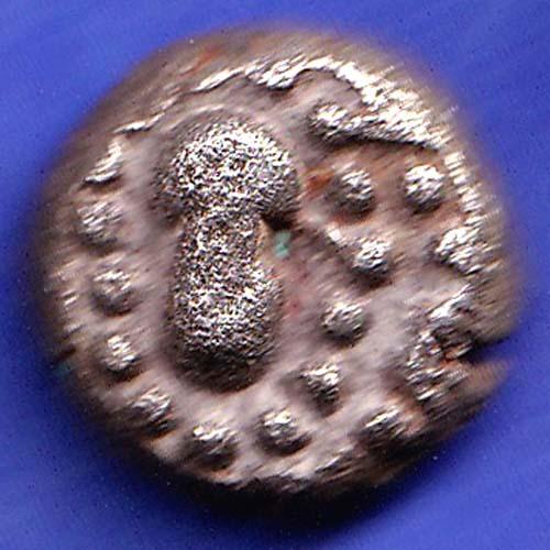 ANCIENT INDIA GADHAYA DYNASTY KING PORTRAIT COIN SK602