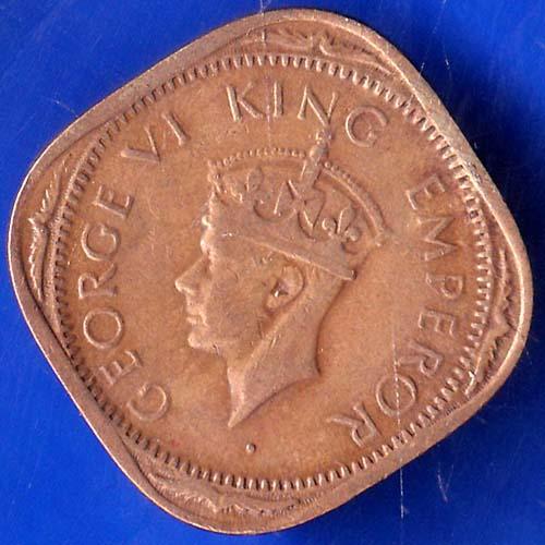 BRITISH INDIA 1943 GEORGE VI 2 ANNAS COIN ANH426