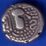 ANCIENT INDIA GADHAYA DYNASTY KING PORTRAIT COIN ANH1322