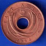 East africa 1964 five cents coin ANH1774