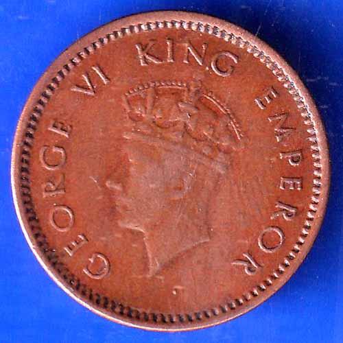 British India 1939 BOMBAY MINT  George V King Emperor Half Pice Coin ANH2028