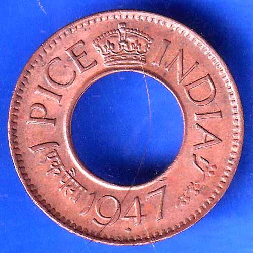 British India 1947 Bombay Mint George Vi One Pice Copper Coin ANH2621