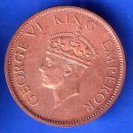 British India 1942 George VI King Emperor One Quarter Anna Copper Coin ANH2773
