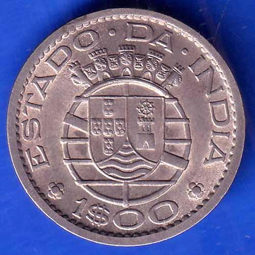 PORTUGUESE INDIA GOA 1 ESCUDO 1959 COIN ANH3023