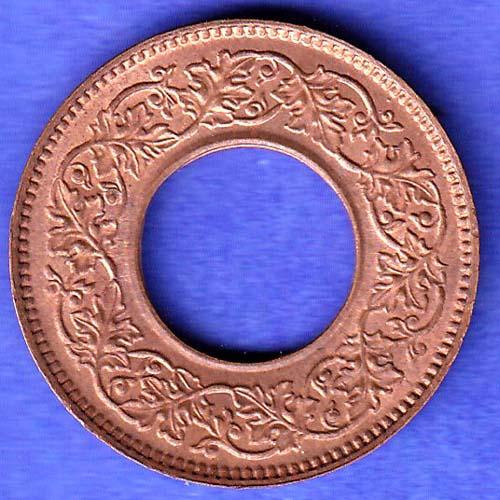 British India 1943 George Vi King One Pice Coin SK494