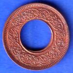 British India 1945 Lahore Mint George VI King 1 Pice Copper Coin SK934