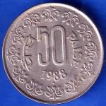 Republic India 1988 Bombay Mint 50 Pisa Coin ANH2225