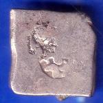 ANCIENT INDIA MAURYAN PERIOD ANIMAL STANDING MAGADH DYNASTY SILVER PUNCHMARK ANH2277