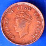 British India 1939 George VI King Emperor Half Pice Coin ANH2427