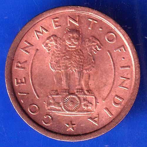 GOVERNMENT OF INDIA 1951 bombay mint One Pice Coin ANH2774