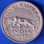 British India 1947 George vi king one rupee BOMBAY MINT coin ANH2575