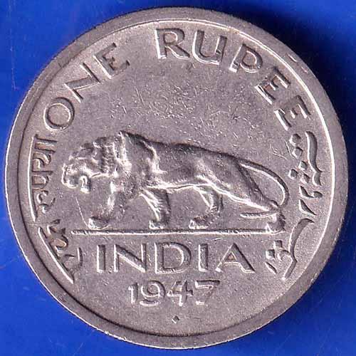 British India 1947 George vi king one rupee BOMBAY MINT coin ANH2575