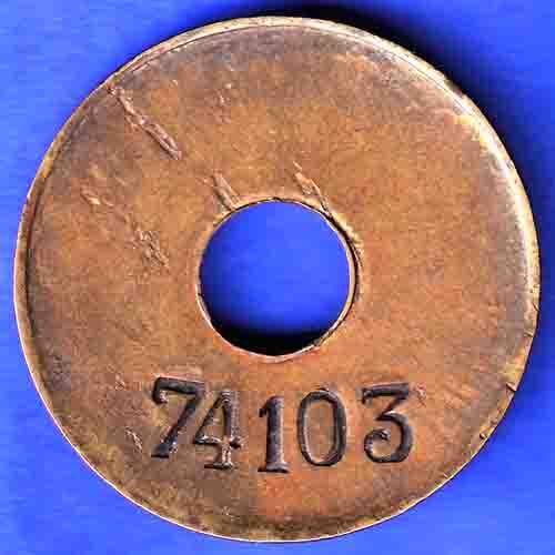 TOKEN 74103 CALCUTTA P&A OFFICE TOKEN ANH3182
