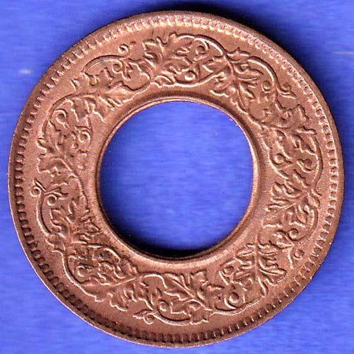 British India 1944 Lahor mint One Pice copper coin SK497