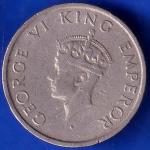 British India 1947 George Vi King Half Rupee Coin ANH825