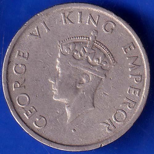 British India 1947 George Vi King Half Rupee Coin ANH825