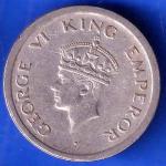 British India 1947 George vi king one rupee BOMBAY MINT coin ANH2575