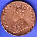 BRITISH INDIA 1929 GEORGE V KING EMPEROR ONE QUARTER ANNA SK588