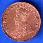 British India 1927 BOMBAY MINT George V One Quarter Anna Coin ANH2829