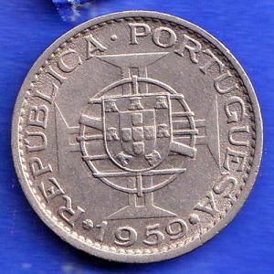 Portuguese India 60 Centavos 1959 coin ANH3275