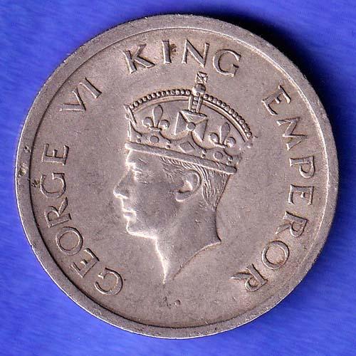 George VI King Emperor 1947 Bombay Mint One Rupee Coin SK647