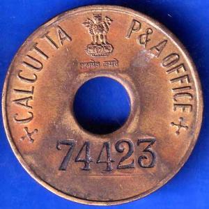 TOKEN 74423 CALCUTTA P&A OFFICE TOKEN ANH2126