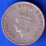 british india 1946 Bombay Mint george vi Quarter Rupee coin ANH2279
