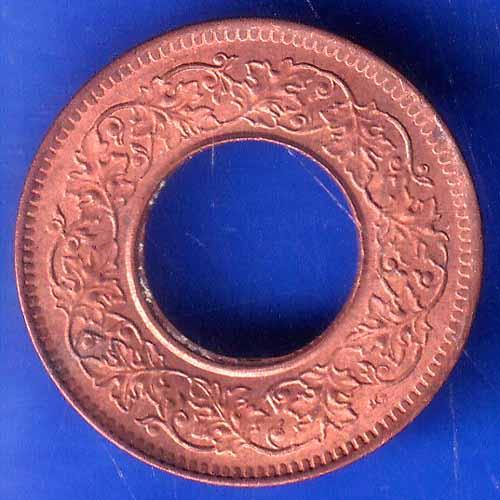 British India 1944 George VI King LAHORE MINT 1 Pice Copper Coin ANH3026