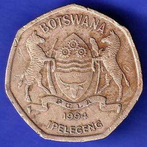 Botswana 2 Pula 1994 rare coin HSK927