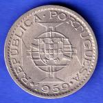 PORTUGUESE INDIA GOA 1 ESCUDO 1959 COIN HSK431