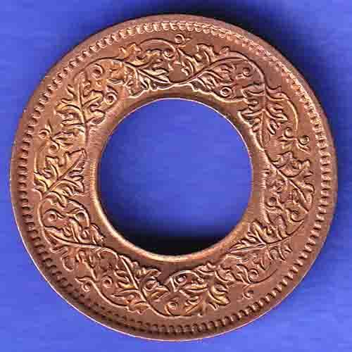 British india king bombay mint george vi 1947 one pice beautiful copper Coin HSK627