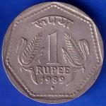 REPUBLIC INDIA 1989 NOIDA MINT ONE RUPEE COIN ANH331