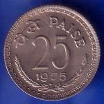 Republic India 1975 BOMBAY Mint 25 Paise Coin ANH1327